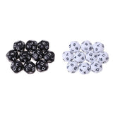 Maxbell 20pcs 16 Sided D16 14mm Acrylic Opaque Dices for Role Playing Game RPG Dice