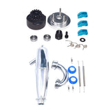 Maxbell 14T Gear Flywheel Assembly Bearing Clutch+Exhaust Pipe Tubing for 1/8 RC Car