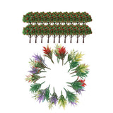 Maxbell 1/100 Scale Model Trees with Flowers and Model Ground Cover Flowering Plants