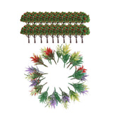 Maxbell 1/100 Scale Model Trees with Flowers and Model Ground Cover Flowering Plants
