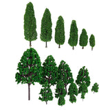 Maxbell 18 Pcs Model Cypress Trees and Model Landscape Trees DIY Layout Accessories