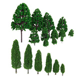 Maxbell 18 Pcs Model Cypress Trees and Model Landscape Trees DIY Layout Accessories