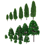 Maxbell 18 Pcs Model Cypress Trees and Model Landscape Trees DIY Layout Accessories