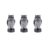 Maxbell 3Pcs Owl Falcon Decoy Statue Yard Garden Crow Scarecrow Outdoor Deterrent