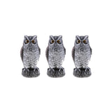 Maxbell 3Pcs Owl Falcon Decoy Statue Yard Garden Crow Scarecrow Outdoor Deterrent