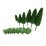 Maxbell Model Cypress Trees Mini Sword Grass Scenery Layout Landscape