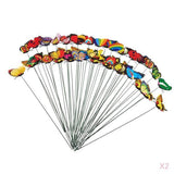 Maxbell 100Pcs Garden Yard Planter Butterfly Stakes Dragonfly Decoration Butterfly