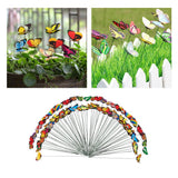 Maxbell 100Pcs Garden Yard Planter Butterfly Stakes Dragonfly Decoration Butterfly