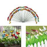 Maxbell 100Pcs Garden Yard Planter Butterfly Stakes Dragonfly Decoration Butterfly