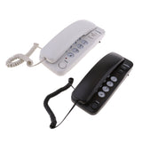 Maxbell 2 Pieces Corded Phone Wall Line Telephone Home Office Business White + Black