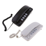 Maxbell 2 Pieces Corded Phone Wall Line Telephone Home Office Business White + Black