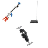 Maxbell Laboratory Dual Adjustable 3-Prong Extension Flask Clip Clamp Lab Stand