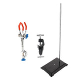 Maxbell Laboratory Dual Adjustable 3-Prong Extension Flask Clip Clamp Lab Stand