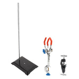 Maxbell Laboratory Dual Adjustable 3-Prong Extension Flask Clip Clamp Lab Stand