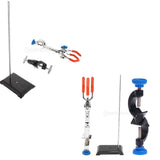 Maxbell Laboratory Dual Adjustable 3-Prong Extension Flask Clip Clamp Lab Stand