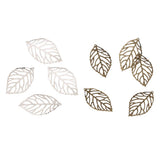 Maxbell 200 Pieces Hollow Filigree Charms Leaf Pendant Jewelery Finding DIY Crafts