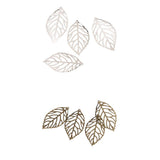Maxbell 200 Pieces Hollow Filigree Charms Leaf Pendant Jewelery Finding DIY Crafts