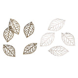 Maxbell 200 Pieces Hollow Filigree Charms Leaf Pendant Jewelery Finding DIY Crafts