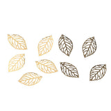 Maxbell 200 Pieces Hollow Filigree Charms Leaf Pendant Bridal Headdress DIY Supplies