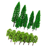 Maxbell 30Pieces Green Model Trees 1/150 HO N Layout Train Railway Scenery Building