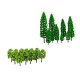 Maxbell 30Pieces Green Model Trees 1/150 HO N Layout Train Railway Scenery Building