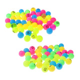 Maxbell 100 Pieces Assorted Color PP Material Table Tennis Balls 40mm Number 1 - 100