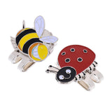 Maxbell 2Pcs Portable Mini Alloy Golf Ball Marker with Magnetic Golf Hat Clip