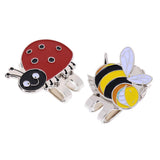Maxbell 2Pcs Portable Mini Alloy Golf Ball Marker with Magnetic Golf Hat Clip