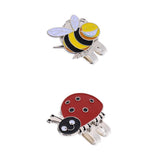 Maxbell 2Pcs Portable Mini Alloy Golf Ball Marker with Magnetic Golf Hat Clip