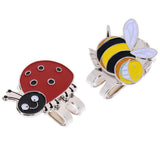 Maxbell 2Pcs Portable Mini Alloy Golf Ball Marker with Magnetic Golf Hat Clip