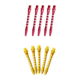 Maxbell 10Pcs Aluminium Dart Stems Re-Grooved Striped 2BA Thread Dart Accessory