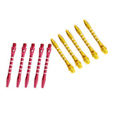 Maxbell 10Pcs Aluminium Dart Stems Re-Grooved Striped 2BA Thread Dart Accessory