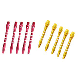 Maxbell 10Pcs Aluminium Dart Stems Re-Grooved Striped 2BA Thread Dart Accessory