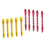 Maxbell 10Pcs Aluminium Dart Stems Re-Grooved Striped 2BA Thread Dart Accessory