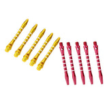Maxbell 10Pcs Aluminium Dart Stems Re-Grooved Striped 2BA Thread Dart Accessory