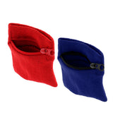 Maxbell 2Pieces Outdoor Sports Fitness Soft Wristband Sweatband Wallet Zipper Pocket