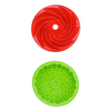 Maxbell Silicone Heritage  Cake Bake Pan Swirled Plate with Sunflower Cake Mold
