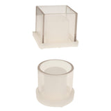 Maxbell Hollow Cube Cylinder Shaped Plastic Candle Mold Tealight Candle Holder Mould