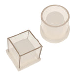 Maxbell Hollow Cube Cylinder Shaped Plastic Candle Mold Tealight Candle Holder Mould