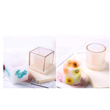 Maxbell Hollow Cube Cylinder Shaped Plastic Candle Mold Tealight Candle Holder Mould