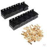 Maxbell 20 Pieces Automotive 5 Pin Relay Socket Holders for 6.3mm Copper Terminals