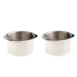 Maxbell 2pcs Stainless Steel Cup Drink Holder Polished for Boat Car Truck Camper RV