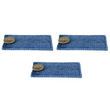 Maxbell 3 Pieces Blue Denim Jeans Pants Skirt Waist Extender Button Waist Expander