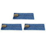 Maxbell 3 Pieces Blue Denim Jeans Pants Skirt Waist Extender Button Waist Expander