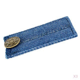 Maxbell 3 Pieces Blue Denim Jeans Pants Skirt Waist Extender Button Waist Expander