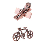 Maxbell Piano&Bicycle Lock Wire Puzzle Brain Teaser Mind Game Toy Metal IQ Test Gift