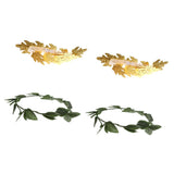 Maxbell 4 Pieces Gold Green Leaf Roman Greek Goddess Laurel Wreath Party Headband
