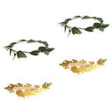 Maxbell 4 Pieces Gold Green Leaf Roman Greek Goddess Laurel Wreath Party Headband