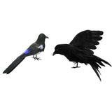 Maxbell 2Pcs Artificial Realistic Woodland Birds for Garden Weding Home Decoration