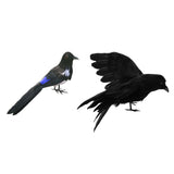 Maxbell 2Pcs Artificial Realistic Woodland Birds for Garden Weding Home Decoration